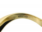 14K Yellow Gold 5 Diamond Row Ring - 0.05TCW - Size 10 - 5.5g