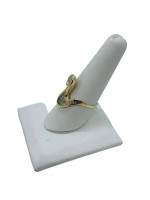 14K Yellow Gold Lady's Fancy Design Ring w/ Diamond Chips/ Size 8.5