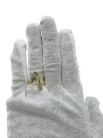14K Yellow Gold Lady's Fancy Design Ring w/ Diamond Chips/ Size 8.5