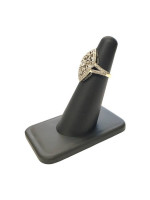 14K White Gold Art Deco Style Filigree Semi Mount Ring 1.18 CTW Size 4