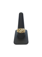 14K Yellow Gold and Diamond Man's Ring Size 11, 6.6 Grams