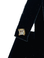 14K Yellow Gold Princess Cut Stud Diamond Earrings .88 CTW / 1.4g
