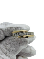 14K 2-Tone His & Hers Wedding Diamond Set 17 Grams Collectively