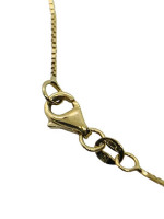 14K Yellow Gold Box Lady's Chain With Heart Pendant 2.8g/ 18" Length