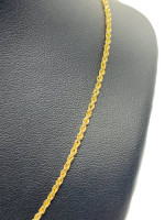 14K Yellow Gold Rope Chain 5.4g/20' Length / 1.1mm