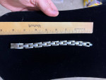 mens steel link bracelet: cool design
