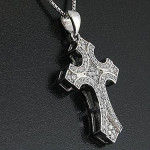 Sterling Silver & Diamond Cross Necklace