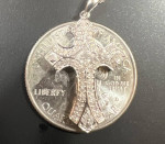 Sterling Silver & Diamond Cross Necklace