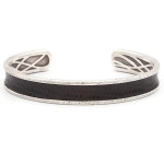 Designer John Varvatos limited Edition Silver/Leather Bracelet- NEW!