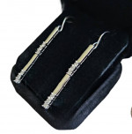 10k White Gold & Diamond Dangle Earrings