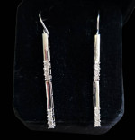 10k White Gold & Diamond Dangle Earrings