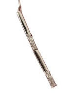 10k White Gold & Diamond Dangle Earrings