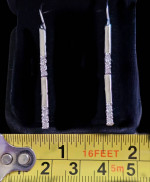 10k White Gold & Diamond Dangle Earrings
