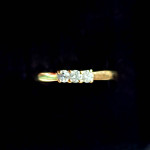 14k Gold Diamond Ring 3 Stone Past Present Future Ring