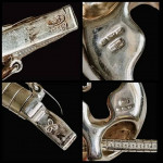 Sterling Silver 925 Italy Omega Choker & Diamond Panther Necklace