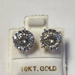 6.25 tcw moissanite stud earrings