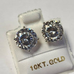 6.25 tcw moissanite stud earrings
