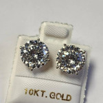 6.25 tcw moissanite stud earrings