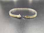 Yellow sapphire, tennis bracelet