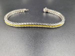 Yellow sapphire, tennis bracelet