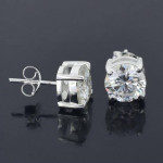 5 ctw moissanite earrings
