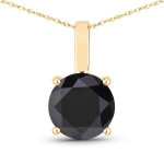 Natural black diamond 6.71 tcw pendant, stud earrings
