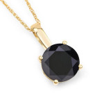 Natural black diamond 6.71 tcw pendant, stud earrings