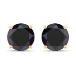 Natural black diamond 6.71 tcw pendant, stud earrings