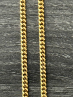 10k Solid Yellow Gold Cuban Link Chain