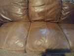 LEATHER SLEEPER SOFA, CHAIR AND OTTOMAN FOR SALE