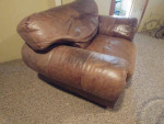 LEATHER SLEEPER SOFA, CHAIR AND OTTOMAN FOR SALE