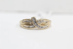 10K Yellow Gold Diamond Bypass Ring (Size 7) Clearance Sale!!!