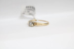 14K Two Tone Diamond Solitaire Engagement Ring (Size 7) .10 CTW