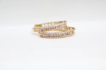 14k Three Tone Gold Hoop Earrings