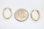 14k Three Tone Gold Hoop Earrings