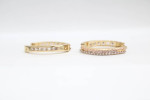 14k Three Tone Gold Hoop Earrings
