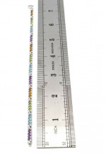 14K White Gold Rainbow Bar Link Bracelet