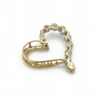 10K Gold LOVE Diamond Heart Pendant