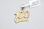 10K Yellow Gold "100" Emoji Charm