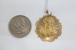 10K Yellow Gold Religious Round Jesus Charm (4.0 Grams)
