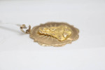10K Yellow Gold Religious Round Jesus Charm (4.0 Grams)