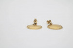 18K Yellow Gold Fancy Round Earrings (1.8 Grams)