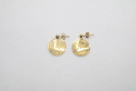 18K Yellow Gold Fancy Round Earrings (1.8 Grams)