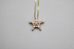 14K Yellow Gold Box Style Chain with Diamond Star Charm (0.35 CTW)
