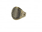 14K 2 Tone Gold Pave Horseshoe Men's Ring (Size 10 1/2)
