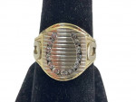 14K 2 Tone Gold Pave Horseshoe Men's Ring (Size 10 1/2)
