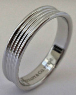 Tiffany Platinum Ring - 5 Row Band - Size 9.5