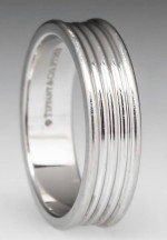 Tiffany Platinum Ring - 5 Row Band - Size 9.5