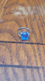 Ring with blue stone