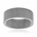 Brand New Stainless Steel Flexible Mesh Ring band Sizes 6 and 7